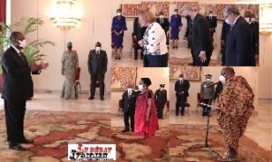 les 5 nouveaux ambassadeurs face a ouattara2