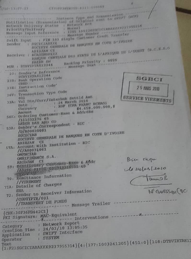 Rebondissements du dossier Déchets toxiques : «Ils ont été condamnés chacun  à 20 ans de prison ferme, ils ont fait appel de ce jugement » Charles Koffi ledebativoirien.net